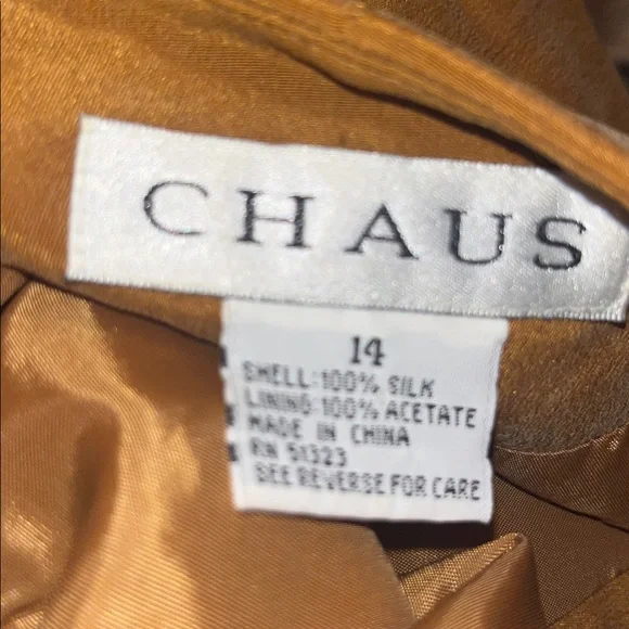 Vintage 100% Silk Chaus Blazer 14 - Picture 4 of 6
